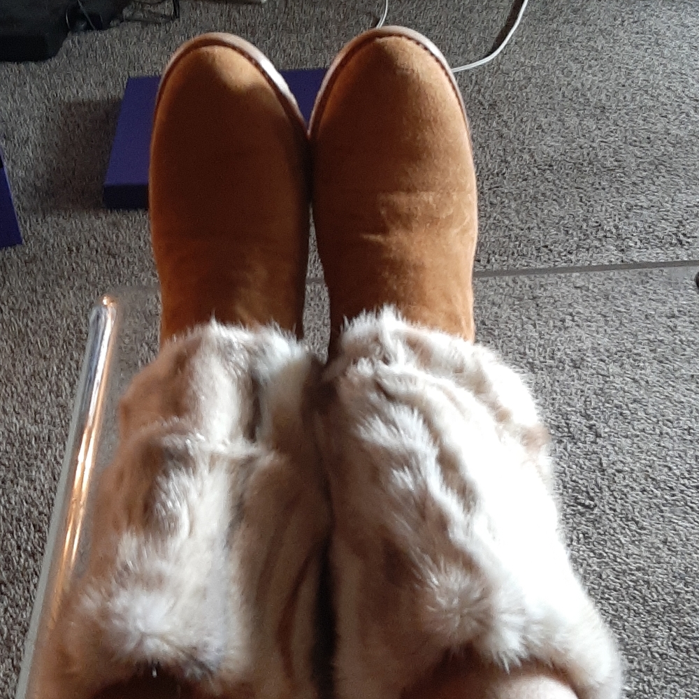Stewart Weitzman Winter Mink Lined Sude Boots XMAS
